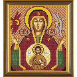 Рисунок на ткани бисер НОВА СЛОБОДА арт.БИС9060 А4 Знамение 19х22 см