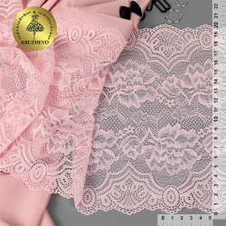 Кружево-стрейч KRUZHEVO арт.TBY.30257 шир.200мм цв.189 цветок миндаля уп.25м