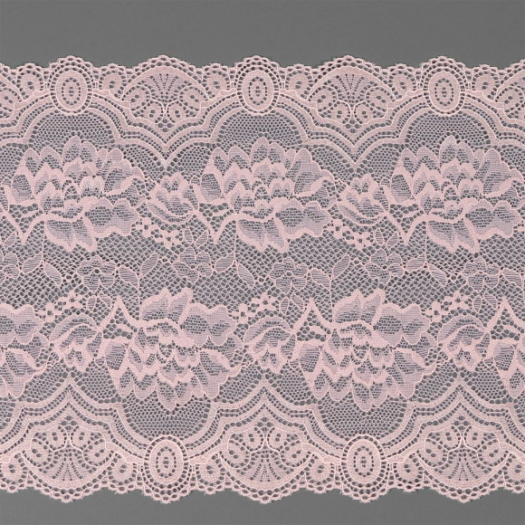 Кружево-стрейч KRUZHEVO арт.TBY.30257 шир.200мм цв.189 цветок миндаля уп.25м