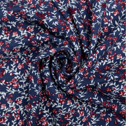 Ткань Твил 140 г/м? 100% вискоза шир.145 см арт.Р.33898.02 цв.02 синий рул.25м