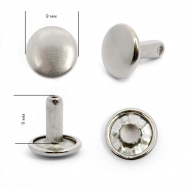 Хольнитены двухсторонние сталь New Star №33,5 9х9 (9,8мм) цв. никель уп. 2000шт