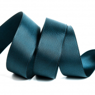 Лента Ideal репсовая в рубчик шир.25мм цв. 369 изумрудно-синий уп.27,42м