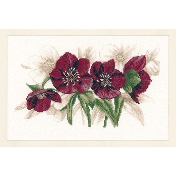 Набор для вышивания LANARTE арт.PN-0021206 Hellebores 28х17 см