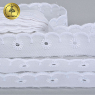 Шитье KRUZHEVO арт.TBY.69947 шир.25мм цв.001 белый уп.13,71м