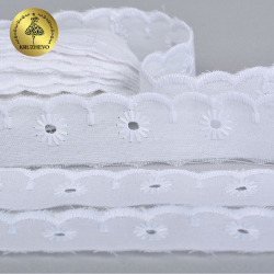 Шитье KRUZHEVO арт.TBY.69947 шир.25мм цв.001 белый уп.13,71м