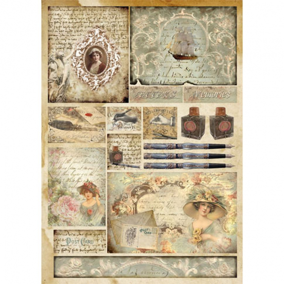 63805_Карта для декупажа "Женщина и парус"