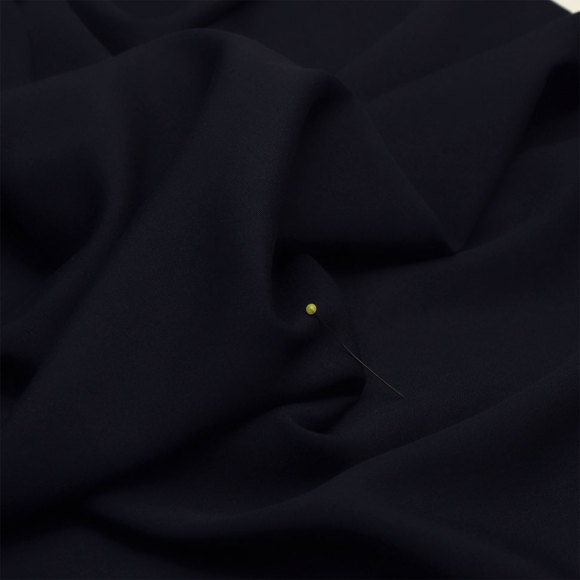 Ткань Штапель  TBY Vi-45-24 плот 110г/м2 100% вискоза шир. 145 см цв.24 т.синий рул.25м