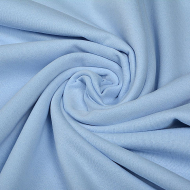 Ткань футер 2х нитка начес гл/крашеный, 190г/м?  95% хл  5%эласт  шир.100+100см арт.ДЛ1903086 цв.небо пач.45-70м