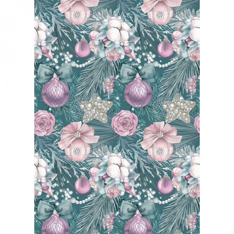 Ткань для пэчворка PEPPY Новогоднее Волшебство 135 г/м? 100% хлопок цв.НВ-01 т.зеленый уп.50х50 см