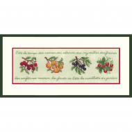 189514_Набор для вышивания "Frise De Fruits" (Ягоды), 34 х 10 см