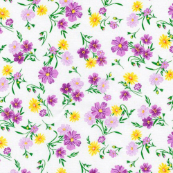 Ткань для пэчворка PEPPY Wildflowers 122 г/м? 100% хлопок цв.FLH-20289-14 NATURAL уп.50х55 см
