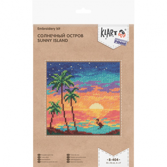 Набор для вышивания KLART арт. 8-404 Солнечный остров 10х10 см