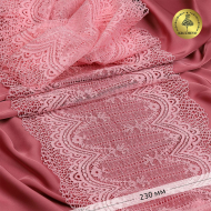 Кружево-стрейч KRUZHEVO арт.TBY.8037 шир.230мм цв.F133 розовый уп.10м