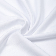 Ткань трикотаж Футер 2х нитка петля 70%пэ 25%вис 5%спан 220г 160см белый уп.3м