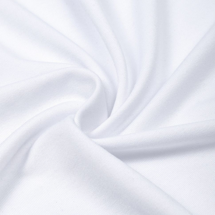 Ткань трикотаж Футер 2х нитка петля 70%пэ 25%вис 5%спан 220г 160см белый уп.3м