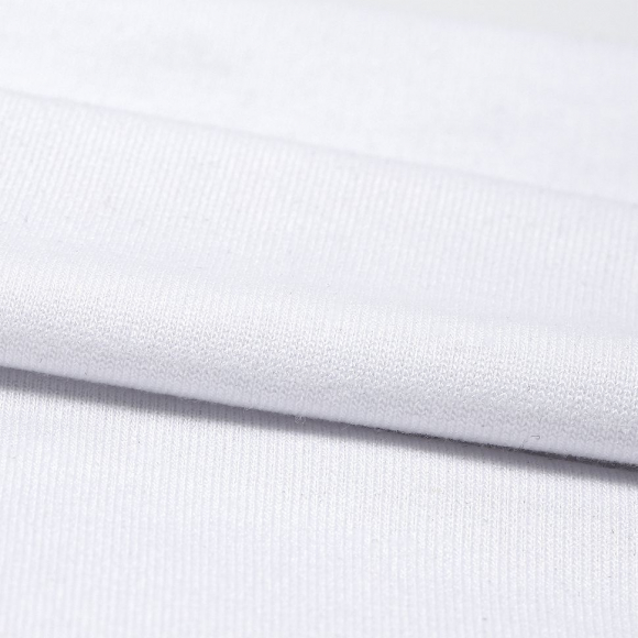 Ткань трикотаж Футер 2х нитка петля 70%пэ 25%вис 5%спан 220г 160см белый уп.3м
