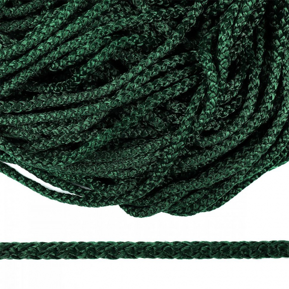 Шнур круглый полипропилен 08мм арт.ЭЛШХ-08мм цв.т.зеленый уп.100м