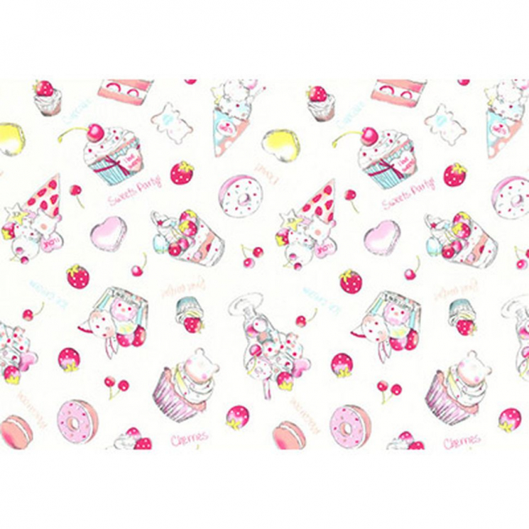 Ткань для пэчворка PEPPY Nico Nico Land 200 г/м? 100% хлопок цв.40702-10 уп.100х110 см