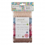 Пряжа ARACHNA Jute (100% джут) 5х30г/27м цв.03 ассорти