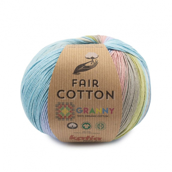 187023_Пряжа Fair Cotton Granny, 100% хлопок, 150 г, 465 м 187023_Пряжа Fair Cotton Granny, 100% хлопок, 150 г, 465 м