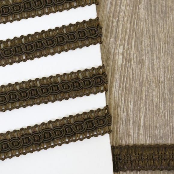 Тесьма PEGA тип интерьерная, цвет коричневый, 14 мм