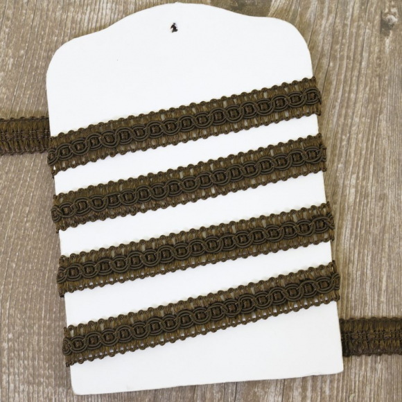 Тесьма PEGA тип интерьерная, цвет коричневый, 14 мм