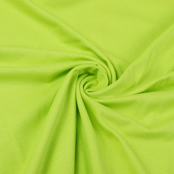 Ткань трикотаж Кулирка хлопок 145г опененд 100+100см салатовый 13-0535 пач.20-35кг