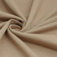 Ткань трикотаж Футер 3х нитка начес хлопок 330г пенье 190см бежевый 15-1214 уп.10м