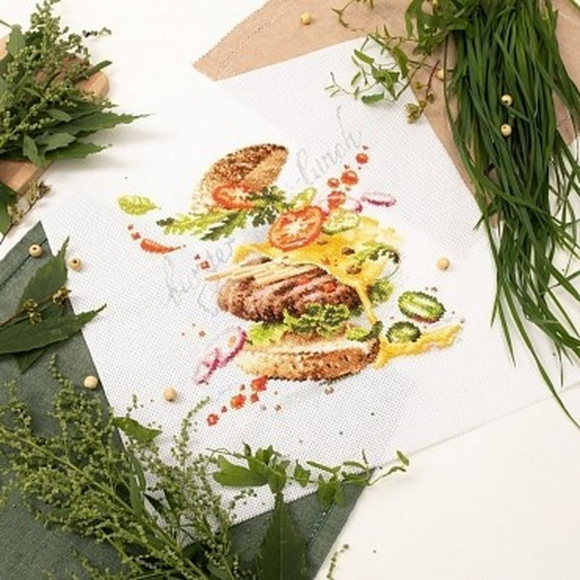 Набор для вышивания ЧУДЕСНАЯ ИГЛА PREMIUM арт.328-556 Бургер ланч 19х22 см Набор для вышивания ЧУДЕСНАЯ ИГЛА PREMIUM арт.328-556 Бургер ланч 19х22 см