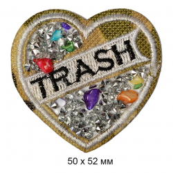 Термоаппликации ТВТ.ТЕР.38.5 со стразами Trash 10 шт