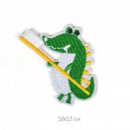 Термоаппликации арт.TBY.2221 Крокодил 5,8х5,3см, уп.10 шт.