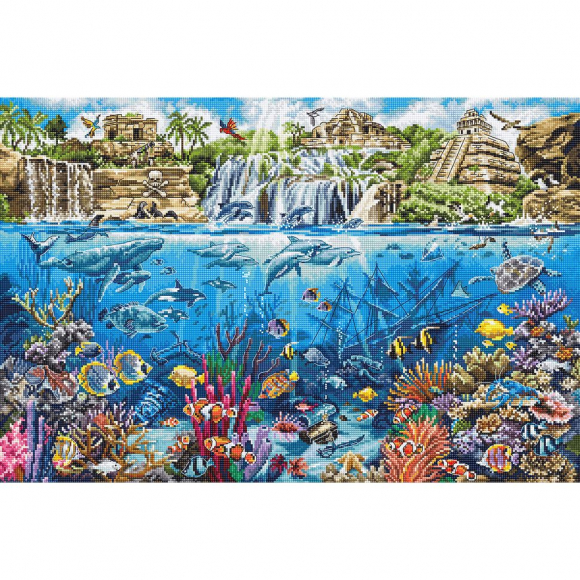 Набор для вышивания LETI арт. L8036 Пиратский остров 48х32 см