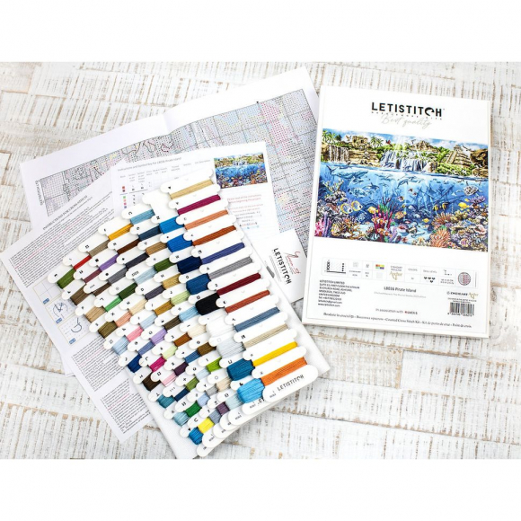 Набор для вышивания LETI арт. L8036 Пиратский остров 48х32 см