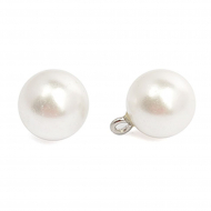 Пуговицы пластик TBY.A54 цв.001 белый 18L-11мм, на ножке, 50 шт