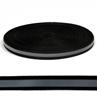 Стропа светоотражающая TBY отр.R200-280 шир.10мм арт.SV.ST10b цв.черный уп.50м