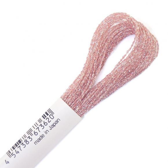 Мулине COSMO Sparkle металлизированное, цвет розовый