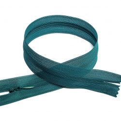 Молния MaxZipper пласт. потайная №3 60см н/р цв.F224 бирюзовый уп.50шт