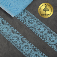 Кружево-трикотаж KRUZHEVO арт.TBY 1660 шир.40мм цв.05 голубой, уп.27,4м