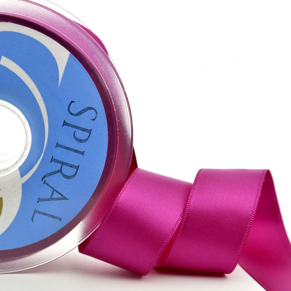 Лента атласная двусторонняя SAFISA, 6.5 мм, 25 м, цвет 82, пурпурный