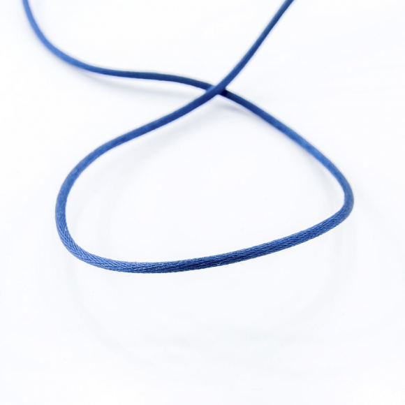 Шнур атласный мини-рулон, 2 мм, 4,5 м, цвет 15, синий-темный Шнур атласный мини-рулон, 2 мм, 4,5 м, цвет 15, синий-темный