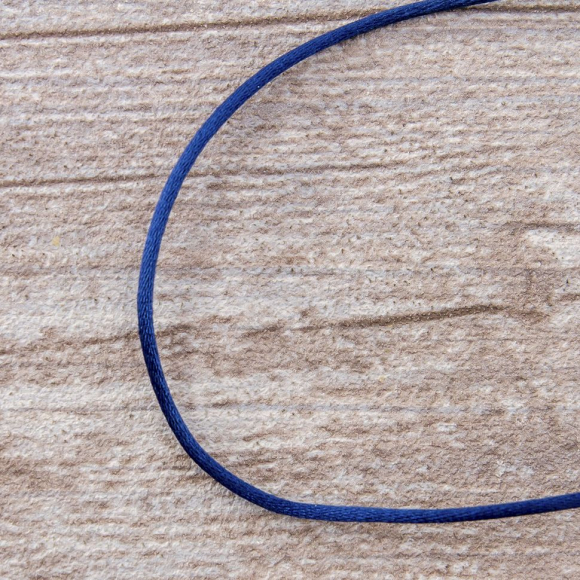 Шнур атласный мини-рулон, 2 мм, 4,5 м, цвет 15, синий-темный Шнур атласный мини-рулон, 2 мм, 4,5 м, цвет 15, синий-темный