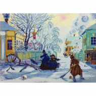 Набор для вышивания МАРЬЯ ИСКУСНИЦА арт.06.003.06 Морозный день, по картине Б. Кустодиева 30х21 см