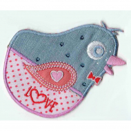 Термоаппликация HKM "Птичка в платье с горошком"