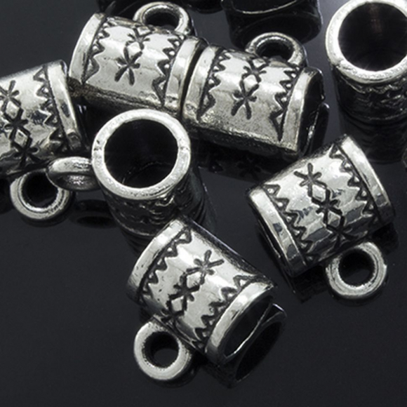 Бейл трубка арт.МБ.УТ2385 цв.античное серебро 11х8х6 мм 10шт