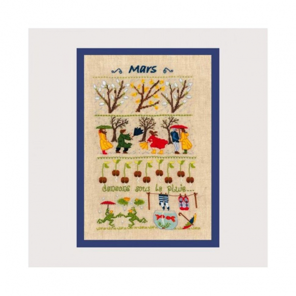 Набор для вышивания Le Bonheur des Dames арт.1152 Mars (Март) 18х28 см