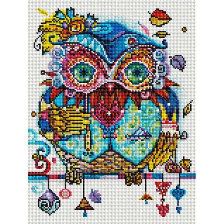 Набор Белоснежка для изготовления картин со стразами на подрамнике арт.БЛ.514-ST-S Венецианская сова 30х40 см