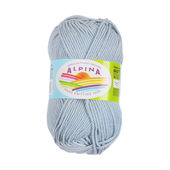 Пряжа ALPINA MISTY (70% хлопок, 30% шерсть) 10х50 г/105м цв.04 бл.голубой
