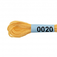 Нитки для вышивания Gamma мулине (0001-0206) 100% хлопок 24 x 8 м цв.0020 розово-желтый