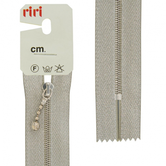 29325_Молния металл, Ni, слайдер Kuke, на люрексной тесьме, 4 мм, неразъёмная,18 см, цвет тесьмы серебро