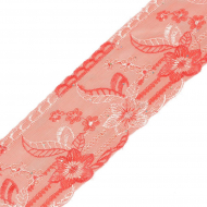 Кружево на сетке TBY-SL1.04 шир.100мм цв.красный уп.9,14м